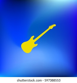 Electric guitar silhouette icon