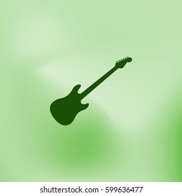 Electric guitar silhouette icon