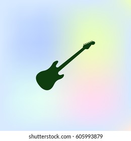 Electric Guitar Silhouette Icon