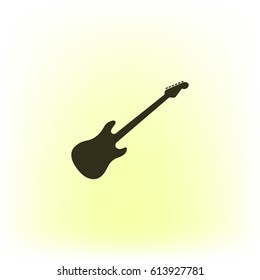 Electric guitar silhouette icon