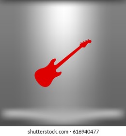Electric guitar silhouette icon