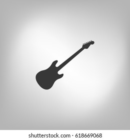 Electric guitar silhouette icon