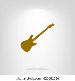 Electric guitar silhouette icon