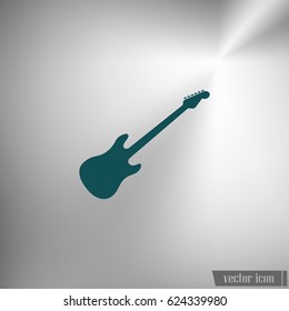 Electric guitar silhouette icon