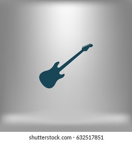 Electric guitar silhouette icon