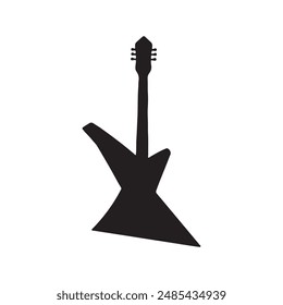 Electric guitar silhouette vector arts