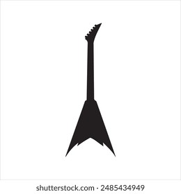 Electric guitar silhouette vector arts