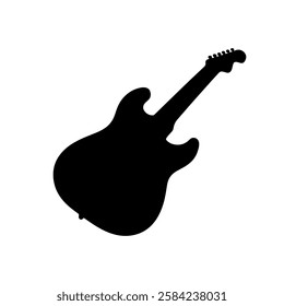 Electric Guitar silhouette vector icon sign symbol illustration design.