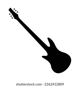 Electric guitar silhouette. Vector image