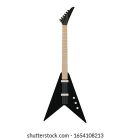 electric guitar simple illustration vector clip art