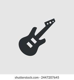 Electric guitar. Simple shape vector icon