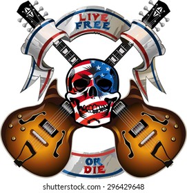 Electric Guitar and skull