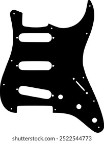 Electric guitar (ST style) pickguard without electronics in color black