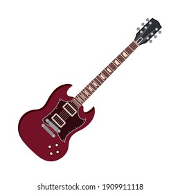 ilustración vectorial de instrumentos de cuerda de guitarra eléctrica