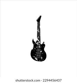Electric Guitar Textured Design Vector