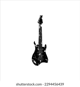 Electric Guitar Textured Design Vector