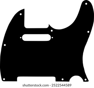 Electric guitar (TL style) pickguard without electronics in color black