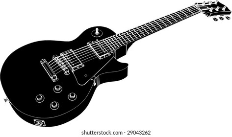 Electric Guitar Vector 03