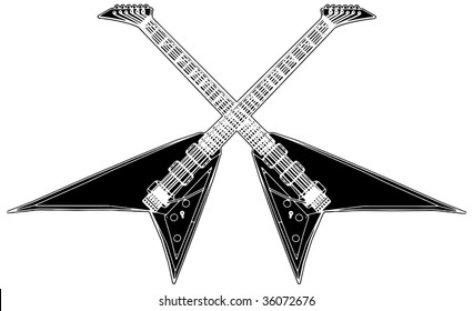 Electric Guitar Vector 07