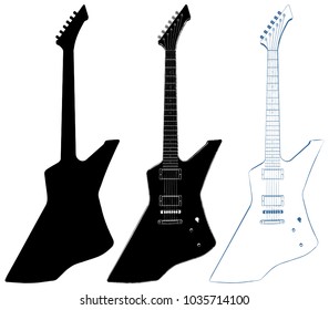 Electric Guitar Vector 14
