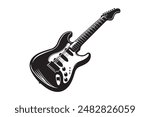 Electric Guitar Vector Art with Illustration