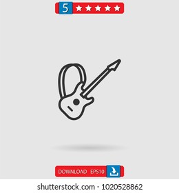 electric guitar vector icon