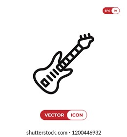 Electric guitar vector icon