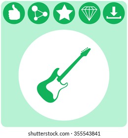 Electric guitar vector icon.