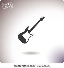 Electric guitar vector icon.