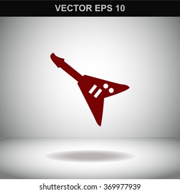Electric guitar vector icon.