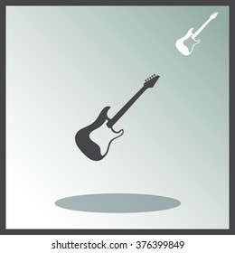 Electric guitar vector icon.