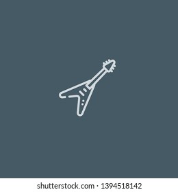 Electric Guitar vector icon. Electric Guitar concept stroke symbol design. Thin graphic elements vector illustration, outline pattern for your web site design, logo, UI. EPS 10.