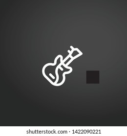 Electric Guitar vector icon. Electric Guitar concept stroke symbol design. Thin graphic elements vector illustration, outline pattern for your web site design, logo, UI. EPS 10.