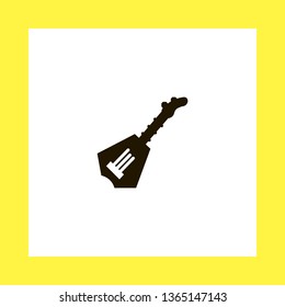 electric guitar vector icon. flat design