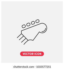 Electric Guitar Vector Icon Illustration