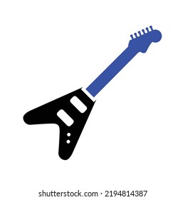 Electric Guitar Vector Icon Illustration