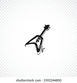 electric guitar vector icon on white background. electric guitar vector icon on white background. electric guitar vector icon on white background. 