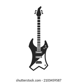 Electric guitar vector icon.Black vector icon isolated on white background electric guitar.