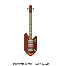 Electric guitar vector icon.Cartoon vector icon isolated on white background electric guitar.