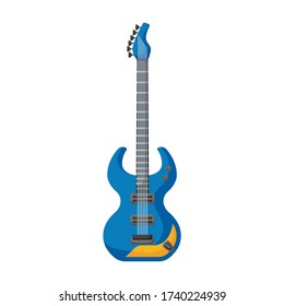 Electric guitar vector icon.Cartoon vector icon isolated on white background electric guitar.