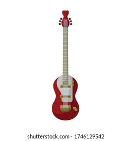 Electric guitar vector icon.Cartoon vector icon isolated on white background electric guitar.