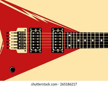 Electric guitar, vector illustration 
