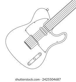 Electric Guitar, Guitar Vector, Electric Guitar Illustration, Guitar Illustration, Musical Band, Band Instrument, Instrument Icon, Vector Illustration