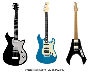 Electric guitar vector illustration ,suitable for music articles background 