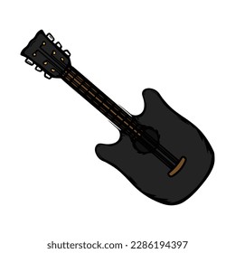electric guitar vector isolated on white