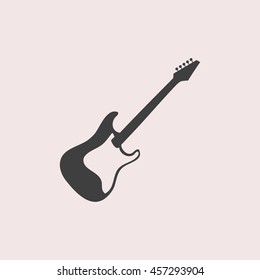 Electric guitar web icon. Isolated illustration