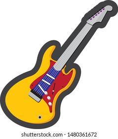 Electric guitar and white background