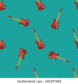 electric guitars seamless pattern