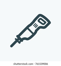 Electric hacksaw vector icon