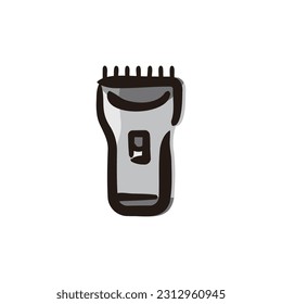 Electric hair clipper - Barber icon (Hand draw color version)